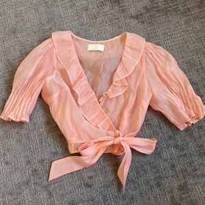 Capulet Pink Wrap Around Top